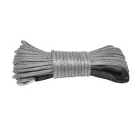 Cinghia di traino per recupero, Cinghia for verricello da traino 6 mm x 15 m 7700 libbre con gancio multicolore(Grey)