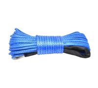 Cinghia di traino per recupero, Cinghia for verricello da traino 6 mm x 15 m 7700 libbre con gancio multicolore(Blue)