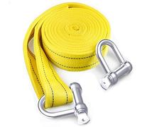 Cinghia di traino per recupero, Kit cinghia da traino con fune, poliestere 5 tonnellate, 3-10 m, 2 ganci di sicurezza(3m)