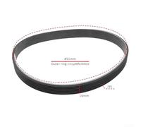 Cinghia di trasmissione a 7 costole, 7PJ451, larghezza 16 mm, per tosaerba Bosch Rotak 320, con circonferenza esterna di 451 mm, adatta per attrezzi per la cura del prato (1 pezzo)