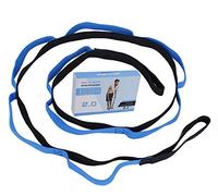 Cinghia di Yoga Flessibili Stretching Strap con 10 Fisso Loop Multifunzione Cintura di Ginnastica Adatto per Pilates,Yoga, Danza, Balletto & Allenamento con Guida All'esercizio Blu 2 Metri