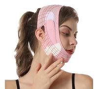 Cinghia dimagrante per il viso, con doppio mento riduttore, per lifting facciale, cinghia snellente per il viso, riutilizzabile, con linee V, per rassodare i contorni delle mascelle, modellante