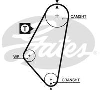 Cinghia distribuzione 5083 GATES per OPEL CORSA A Hatchback KADETT E Hatchback