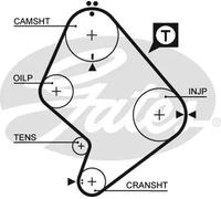 Gates Cinghia dentata 5214XS per Toyota, VW