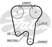 Cinghia distribuzione 5343XS GATES per VOLVO 960 960 Kombi 850 960 II