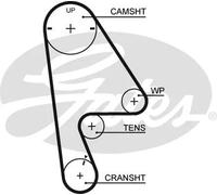 Cinghia distribuzione 5409XS GATES per HONDA CIVIC VI Fastback CAPA