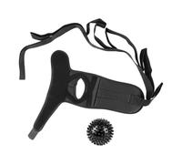 Cinghia elastica con design supporto del piede, Black | Assistente yoga regolabile per apertura delle spalle, pratica preparazione alla danza, sessioni mobilità