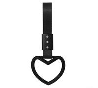 Cinghia elettrostatica per auto con anello di sospensione a forma di cuore, progettata per l'uso sul paraurti posteriore, per migliorare lo stile del veicolo e fornire una presa funzionale (nero +
