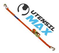 CINGHIA FASCIA ANCORAGGIO CRICCHETTO CON GANCIO 8METRI - FASCIA 50MM - 2500daN