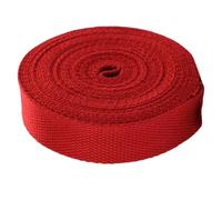Cinghia in fettuccia, fettuccia in nylon, Cinghia in fettuccia di cotone e poliestere, 5 iarde, varie misure, multicolore, for bagagli merci(Red,25 mm)