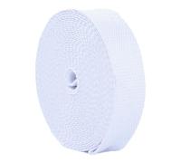 Cinghia in fettuccia, fettuccia in nylon, Cinghie in fettuccia di cotone e poliestere da 5 iarde for borse, artigianato, cucito, multicolore, diverse misure(White,38 mm)