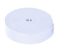 Cinghia in polipropilene, Cinghia in fettuccia di cotone e poliestere, 5 iarde, varie misure, multicolore, for bagagli merci(White,25 mm)