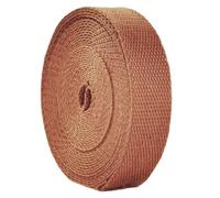 Cinghia in polipropilene, Cinghie in fettuccia di cotone e poliestere da 5 iarde for borse, artigianato, cucito, multicolore, diverse misure(Brown,20 mm)