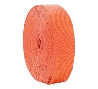 Cinghia in polipropilene, Cinghie in fettuccia di cotone e poliestere da 5 iarde for borse, artigianato, cucito, multicolore, diverse misure(Orange,38 mm)