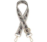 Cinghia larga della cinghia della cinghia della cinghia di ricambio del cotone del poliestere delle foglie colorate per le borse a tracolla larga delle donne, 17 Metri Nero Oro