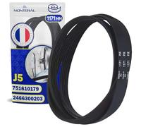 Cinghia Lavatrice 1171 mm J5 con Codice Originale 2466300203 per Beko 751610179 per Smeg - MADE IN FRANCE - Garanzia di 10 Anni - MONTERAL