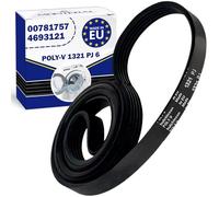 Cinghia Lavatrice Poly-V 1321 PJ 6 con Codice Originale 4693121 per Miele 00781757 per Quelle per Privileg per Matura - MADE IN EU - Garanzia di 10 Anni - MONTERAL