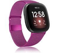 Cinghia metallica compatibile con fitbit versa 3 cinturino/fitbit senstra senso di ricambio in acciaio inossidabile cinghia compatibile per Fitbit Versa 3/Sense (Colore: viola, dimensione: piccolo)
