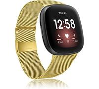 Cinghia metallica compatibile con fitbit versa 3 cinturino/fitbit senstra senso di sostituzione in acciaio inossidabile cinghia compatibile per Fitbit Versa 3/Sense (colore: oro, dimensione: piccolo)