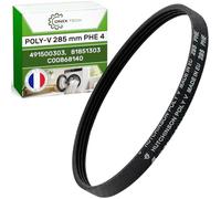 Cinghia per Asciugatrice Poly-V 285 mm PHE 4 con Codice Originale 491500303 per Arcelik per Beko 81851303 per Küppersbusch C00868140 per Whirlpool - Garanzia di 5 Anni - MADE IN EU - ONIX TECH