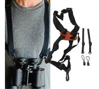 Cinghia per binocolo e fotocamera robusta elastica e pelle di mucca per uso este