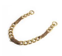 Cinghia per borsa Catene for borse in metallo pesante da 24 mm di larghezza 52 cm lunghezza in oro satinato con O-ring for borsetta sotto le ascelle, tracolla, cintura, accessori(10 pieces)