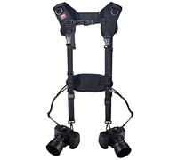 Cinghia per doppia fotocamera Tracolla regolabile a sgancio rapido per fotocamera a doppia spalla con cavo di sicurezza per fotocamera DSLR SLR (muxin-2)