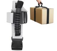 Cinghia per il trasporto con maniglia, cintura in nylon a croce grigia per un facile sollevamento, cinghie di aiuto per lo spostamento di scatole, bagagli, generi alimentari