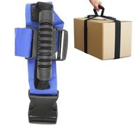 Cinghia per il trasporto con maniglia, cintura in nylon blu a croce per un facile sollevamento, cinghie di aiuto per lo spostamento di scatole, bagagli, generi alimentari
