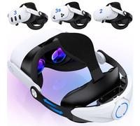 Cinghia per la testa per VR compatibile con Quest 3S/Quest 3/Quest 2, comoda tracolla regolabile per Elite strap, leggera cinghia per cuffie VR con supporto migliorato, comfort e riduzione della