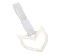 Cinghia per maniglia auto, cinghie per maniglia auto a forma di cuore | Auto ad anello di trazione a mano colore,interno automatico che brilla al buio, anello della metropolitana, Cintura argentata