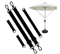 Cinghia per Ombrellone, Kit di Fissaggio per Cinghie di Sicurezza Antivento Corda Fissa con Fibbia Antivento per Ombrellone Esterno Antioscillazione Giardino Cinghia Fissa Antivento per Ombrellone