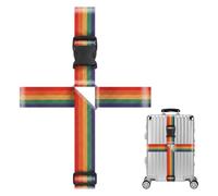 Cinghia per Valigia a Croce, Cinghie per Valigie Arcobaleno Regolabile, Cintura di Sicurezza per Bagagli da Stiva, Accessori Viaggio Utili per Trolley da 20-30 Pollici, Alta Resistenza