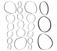 Cinghia Registratore Dvd 2/3mm in Gomma Nera, 50 Pezzi