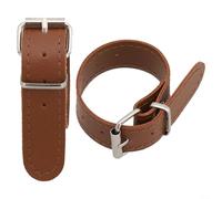 Cinghia regolabile in pelle con fibbia in metallo, adatta per il fissaggio e la rimozione dei cestini della bici (marrone)
