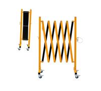 Cinghia retrattile a parete, Industrial Expandable Metal Barricade, Easily Assembled Safety Barrier with Casters, Flexible Mobile Barrier Gate, Adjustable Traffic Fence,Red,17 Feet(Yellow,11 feet)