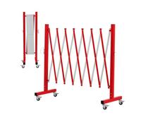 Cinghia retrattile a parete, Industrial Expandable Metal Barricade, Easily Assembled Safety Barrier with Casters, Flexible Mobile Barrier Gate, Adjustable Traffic Fence,Red,17 Feet(Red,11 feet)