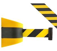 Cinghia retrattile a parete, Wall Mount Belt Barrier Retractable Crowd Control Ribbon Queue Rope Barrier(3m)