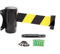 Cinghia retrattile a parete, Wall Mounted Barrier Rope Crowd Control Ribbon for Playground Park Hotel(3m)