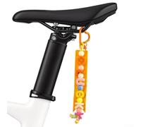 Cinghia riflettente per bicicletta con ciondolo a forma di cuore e moschettone in metallo per una guida notturna sicura e attacco multiplo (arancione)