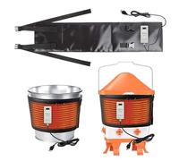 Cinghia riscaldante per abbeveratoio per polli con termostato regolabile Cinghia riscaldante regolabile pers secchio abbeveratoio pers polli da 2-5 galloni,Nero,30×7in/75×18cm