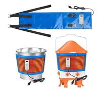 Cinghia riscaldante per abbeveratoio per polli con termostato regolabile Cinghia riscaldante regolabile pers secchio abbeveratoio pers polli da 2-5 galloni,Blu,46.5×17in/118×44cm