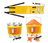 Cinghia riscaldante per abbeveratoio per polli con termostato regolabile Cinghia riscaldante regolabile pers secchio abbeveratoio pers polli da 2-5 galloni,Giallo,30×7in/75×18cm