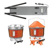 Cinghia riscaldante per abbeveratoio per polli con termostato regolabile Cinghia riscaldante regolabile pers secchio abbeveratoio pers polli da 2-5 galloni,Grigio,46.5×17in/118×44cm