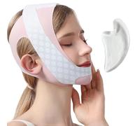 Cinghia riutilizzabile per il viso, fascia per lifting facciale a V, fascia per maschera da notte per donne, modellante mascella (M)