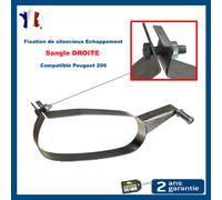 Morsetto Cinturino per Silenziatore Previsto per 206 Fisso a Destra