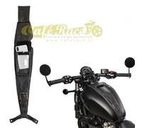 Cinghia serbatoio smartphone pelle nera specifica per Triumph Bonneville Bobber