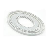 Cinghia sincrona con nucleo in acciaio, Cinghia di distribuzione aperta 2GT PU con anima in acciaio, larghezze multiple, nera e bianca(Width 10mm,White Color)