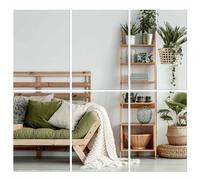 CINGHIA Specchio Adesivo da Parete - Set di 6 Pezzi in Acrilico 30x20cm per Armadio