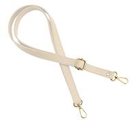 Cinghia tracolla tracolla per donna borse borsa a mano - colore parti metalliche oro - lunghezza regolabile 70 - 128 cm - larghezza 1,8 cm - tracolla - variazione di colore, crema/bianco, Metallteile